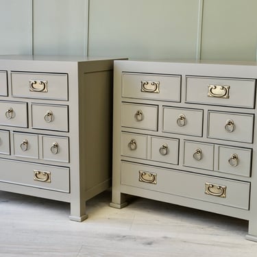 Apothecary-Style End Tables/Nightstand Pair by Drexel