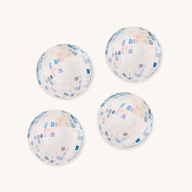 Set of Four Mirror Ball Disco Coasters