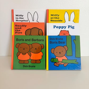 Scarce Set Of 6 Dick Bruna Books Vintage Miffy Book Set 