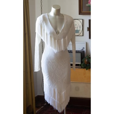 Vintage Western Wedding Dress - Fringe, Size Small - Cowgirl, Fall, Winter Wedding 