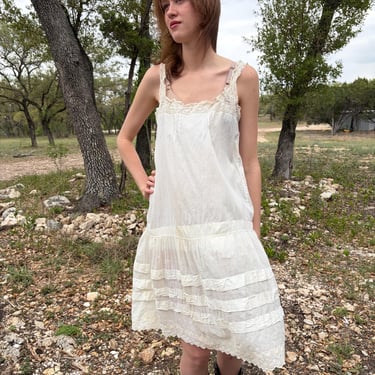 1920s Cotton Slip Dress 