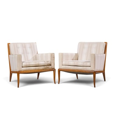 Robsjohn Gibbings for Widdicomb Mid Century Sabre Leg Lounge Chairs - Pair - mcm 