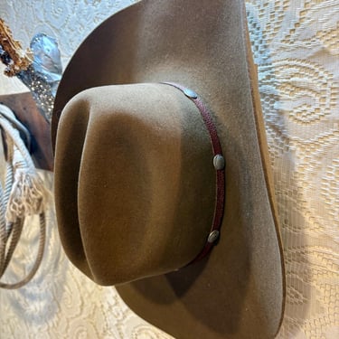 Vintage Resistol Brown Bison Felt Cowboy Hat XXX size 56/7 