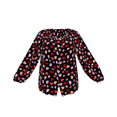 The Classic Blouse in Silk Crepe de Chine - Crimson Kiss