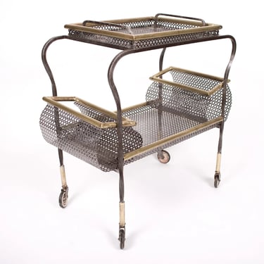 FRENCH MODERNIST trolley MATEGOT Mid century serving table