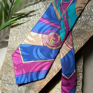 90s Versace Multicolor Silk Tie