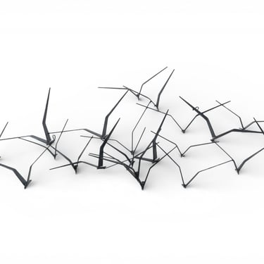 Vintage Curtis Jeré Birds in Flight in Black