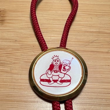 1960s Burger King Bolo Tie, Old King Logo, Employee Uniform 