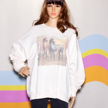 Vintage 1990s Lee Horse Sweatshirt | XL | i-4 