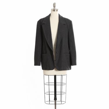 Vintage 90s Charcoal gray Pendleton wool Blazer Jacket 