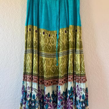 Y2K Boho Maxi Skirt Y2K Plus Size Cottagecore Skirt Vintage Cotton Maxi Skirt Vintage Boho Skirt Y2K White Stag Skirt Y2K Floral Maxi Skirt 