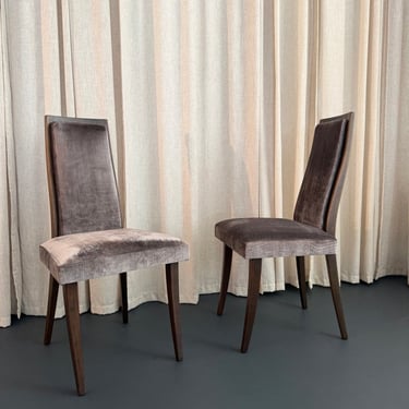Pair of Mid-Century Modern Highback Dining Chairs By Harvey Probber