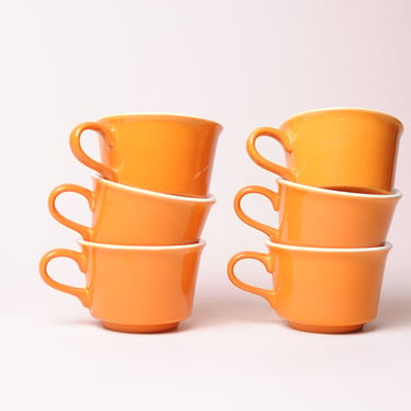 Vintage Terra Cotta Colored Mugs Set of 6 