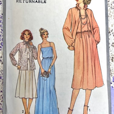 Vintage Slip Dress Sewing Pattern: Simplicity 8701, Spaghetti Straps 