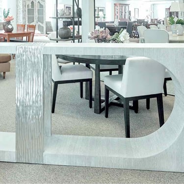 Artistica 'Sereno' Long Console Table in Gray & Ivory Finish
