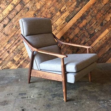 Custom Danish Mid Century Style Lounge Chair