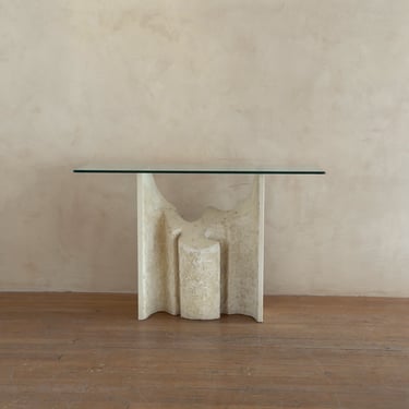 Vintage Carved Stone Console Table