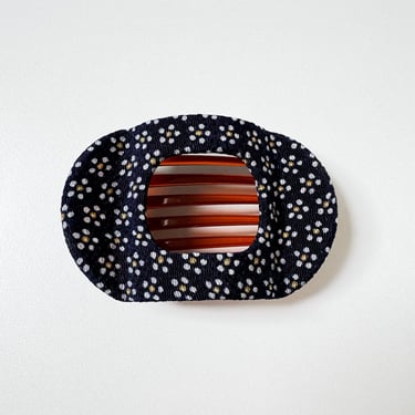 Satomi Clip, Thin Hair Clip, Barrette Clip, japanese hair clip, side hair clip, squared hair clip, dark blue hair barrette 