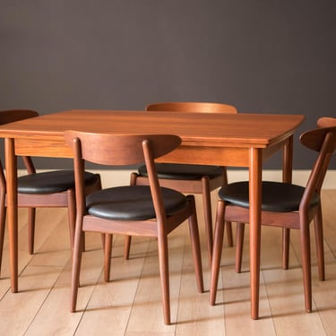 Vintage Sculptural Scandinavian Extension Teak Draw Leaf Dining Table 