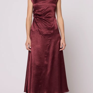 Twisted Dress in Burgundy - Atelier Delphine