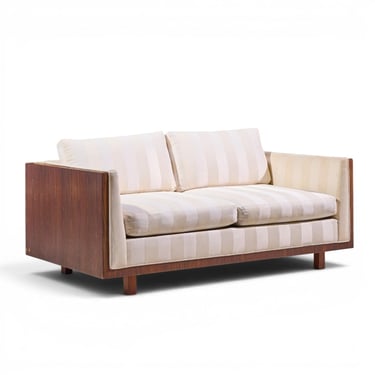 Milo Baughman for Thayer Coggin Style Mid Century Rosewood Case Loveseat Sofa - mcm 