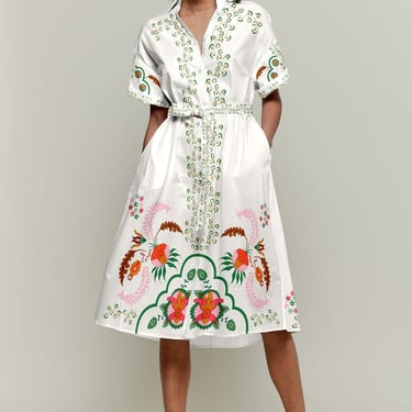 Sarah Shirtdress | Ecru Dutch Blossoms