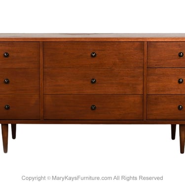 Mid-Century Nine Drawer Modern Dresser 