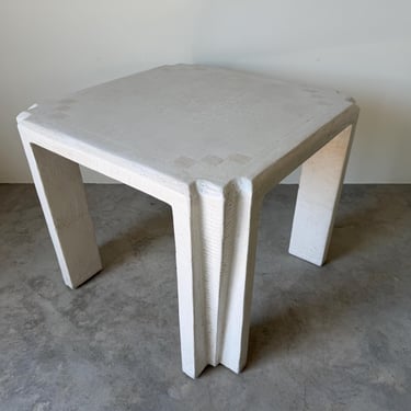 1980’s Postmodern Plastered Wood Geometric Game / Dining Table 