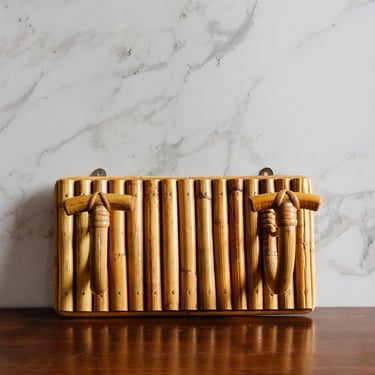 midcentury french bamboo coat hooks