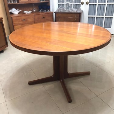 Vintage Mid Century Modern Danish Extendable Dining Table 60s Scandinavian Teak Table 