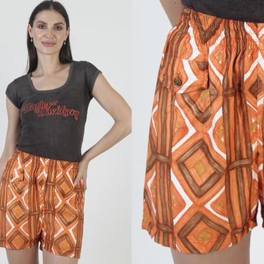 Vintage 60s Hale Hawaiian Shorts, Hawaii Swim Trunks, Tiki Bathing Suit 