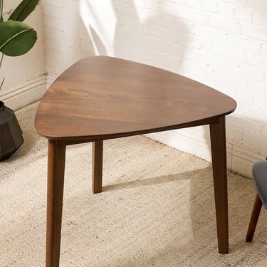 Modern Rounded Triangular Wood Dining Table