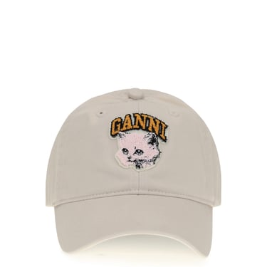 Ganni Women Kitty Baseball Cap