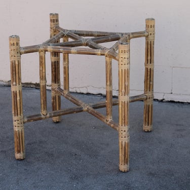 Genuine McGuire Bamboo Dining Table Base for Round or Square Top Organic Modern 