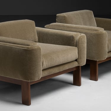 Mohair Velvet Lounge Chairs