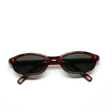 Authentic Vintage 90s Tortoise Small Browline Frame Sunglasses 