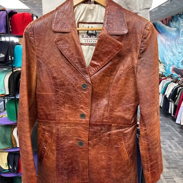 Vintage Black Eagle Leather Jacket