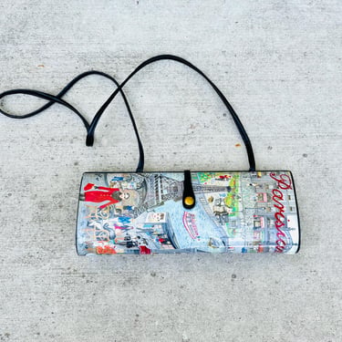Vintage Lutci Parisian Magazine Style Clutch / Crossbody Bag by LeChalet