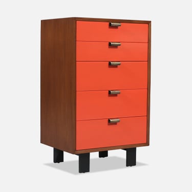 George Nelson Multi-Color Lacquered Highboy Dresser for Herman Miller