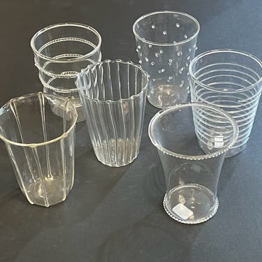 Six Dainty Drink Glasses