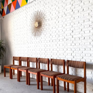 Tarm Stole Mobler Danish Teak Dining Chairs circa 1960s, set of 6