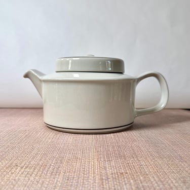 Vintage Arabia of Finland, Fennica Brown Band Teapot with Infuser, Mid Century Scandinavian Modern 