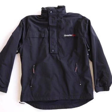 vintage RALPH LAUREN 1990s black anorak men's JACKET coat nylon sharp coat -- size small -- free shipping U.S.A 