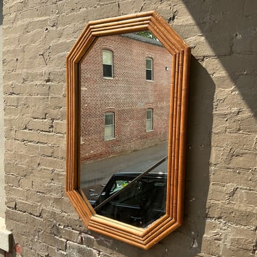 Faux Bamboo Mirror