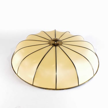 1930s Swedish flush mount light brass mid century pendant light glass art deco ceiling light bronze glass light fixture 1940s light 