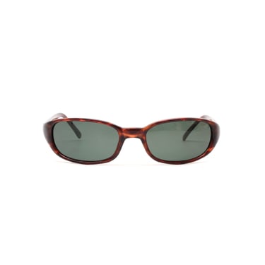 True Vintage 90s Tortoise Wraparound Oval Frame Deadstock Sunglasses 