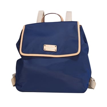 Kate Spade - Navy Nylon Front Flap Backpack