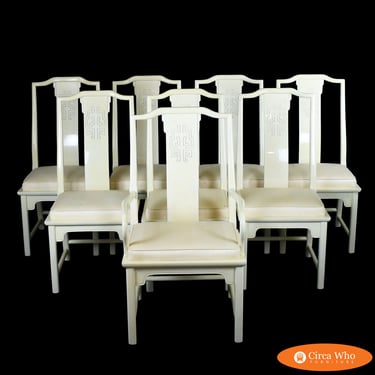Set of 8 Ming Style Chairs by Century