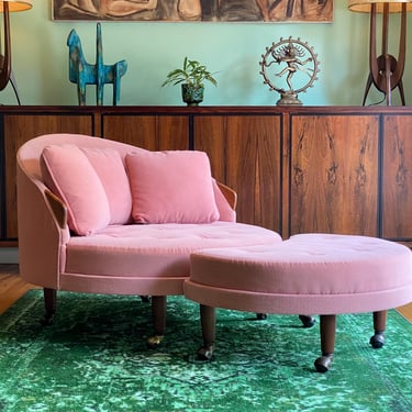 Lounge Chair by Adrian Pearsall for Craft Associates, Lounge Chair & Ottoman, Circa 1960s - *Please ask for a shipping quote before you buy. 