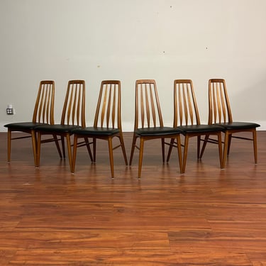Koefoeds Hornslet Eva Teak Dining Chairs Set of 6